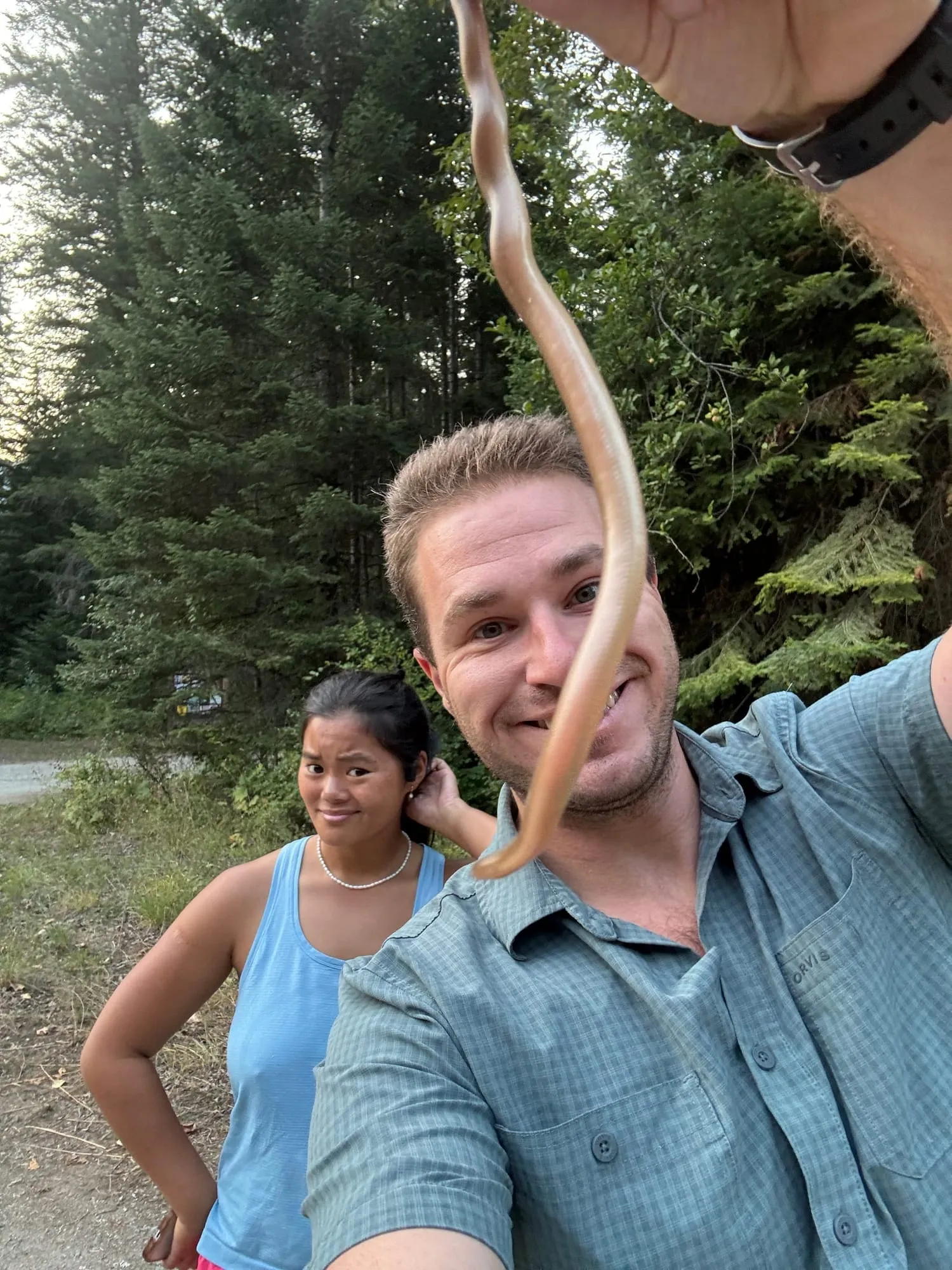 A goofy selfie in the woods